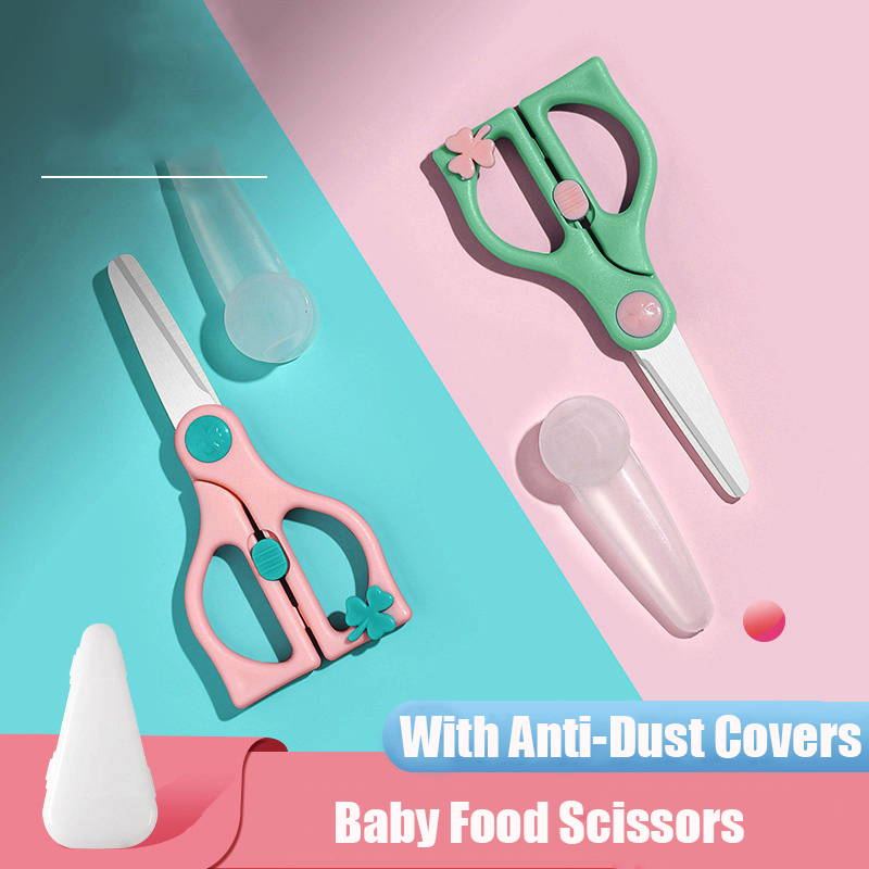 Baby Food Scissors - Gunting makanan bayi, dengan kunci keselamatan,