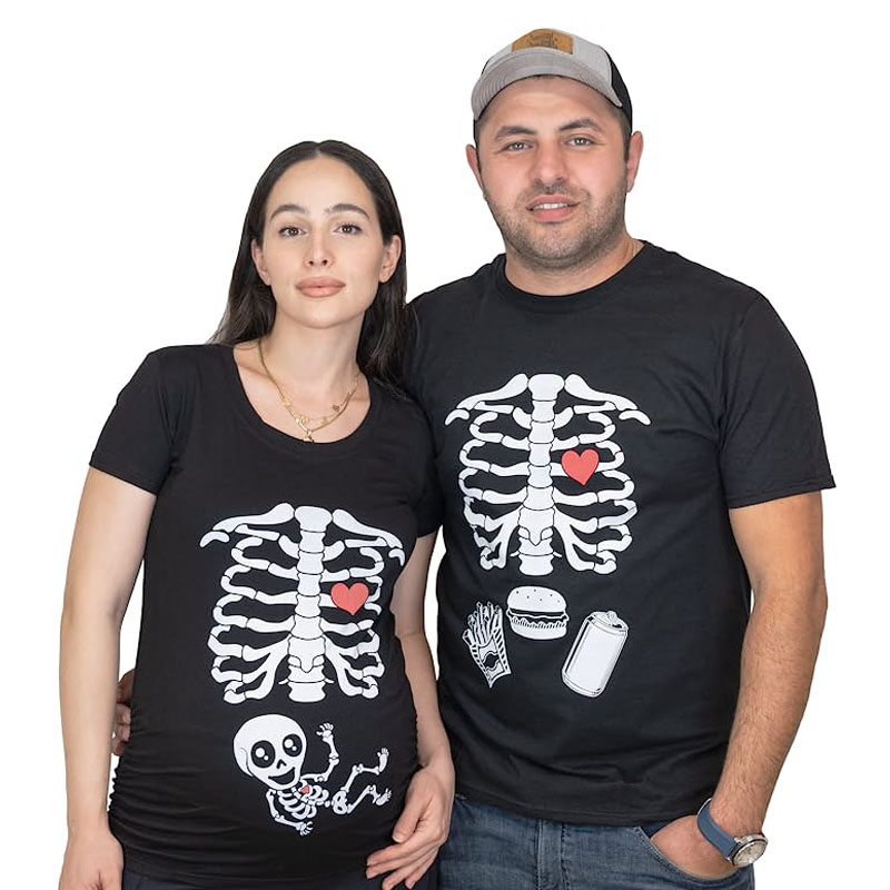 Baby Food Age - Kaus Tulang Halloween Bersalin Kaus Kehamilan