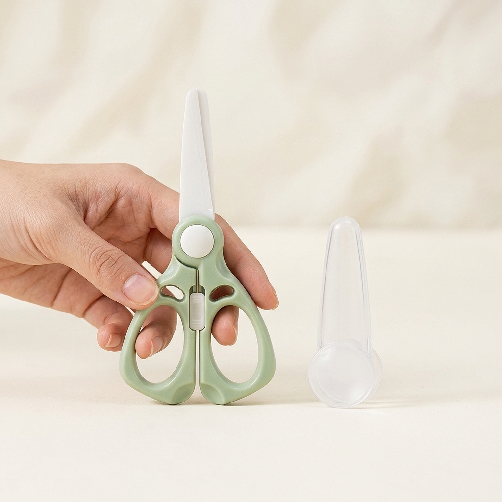 Gunting Makanan Keramik Portab - Baby Food Scissors ulasan dan harga
