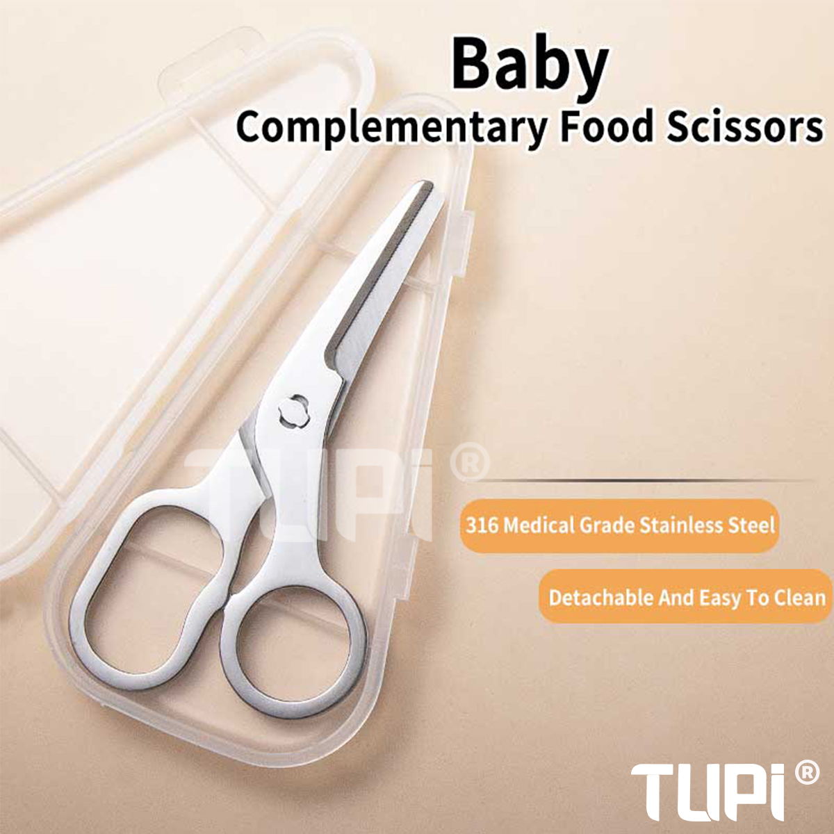 Gunting Makanan Bayi TUPI deng - Baby Food Scissors ulasan dan harga