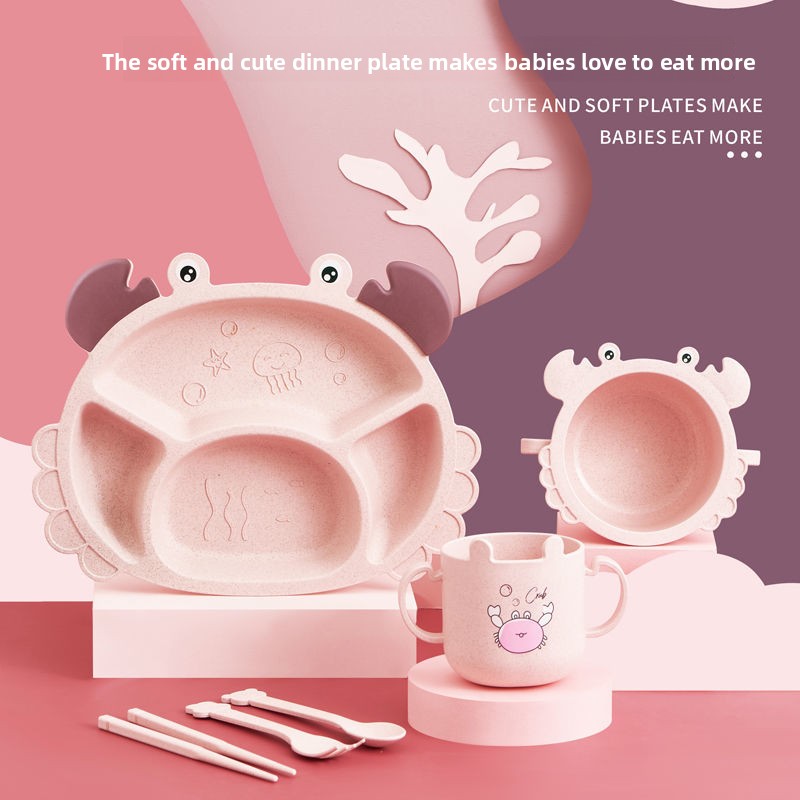 4/6 Buah Piring Anak-anak Kepi - Baby Food Utensils Set ulasan dan harga
