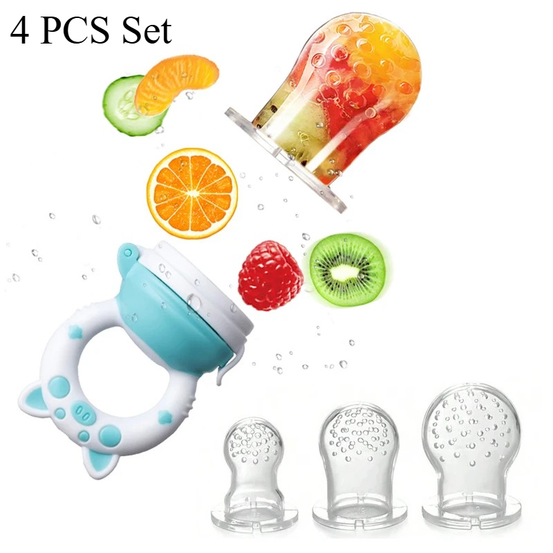 4pcs/set Alat Makan Buah & Say - Baby Food Bites ulasan dan harga