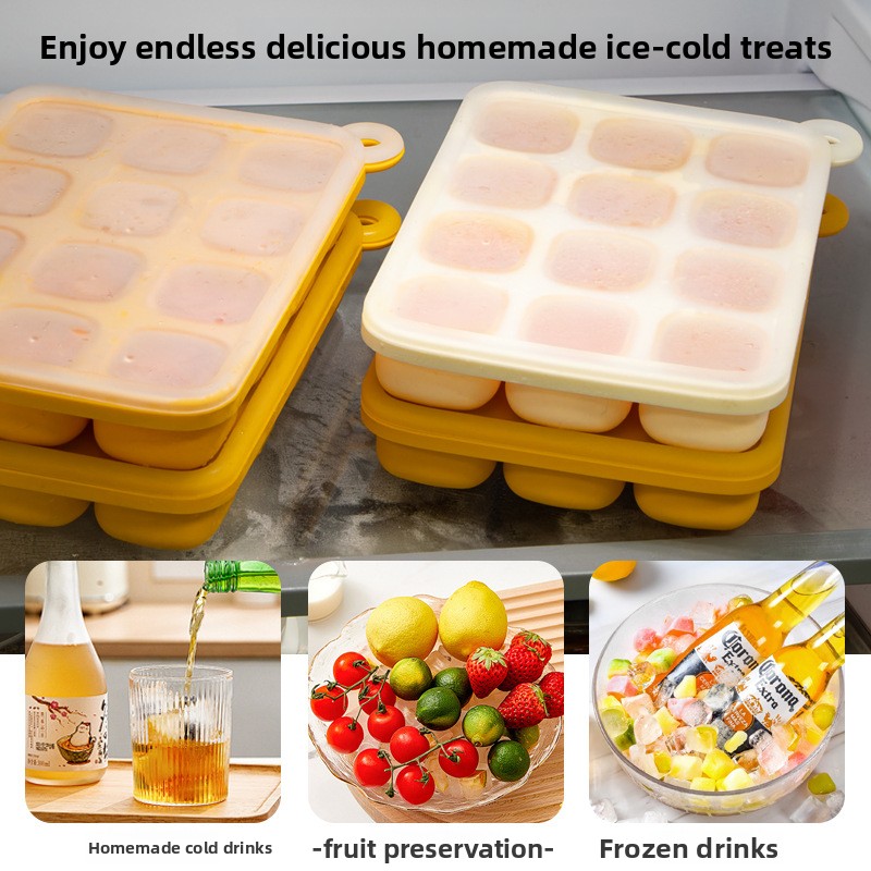 Cetakan Es Batu Silikon Platin - Baby Food Tray ulasan dan harga