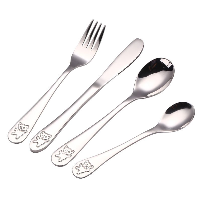 4 Buah/Set Sendok Teh Bayi Sen - Baby Food Utensils Set ulasan dan harga