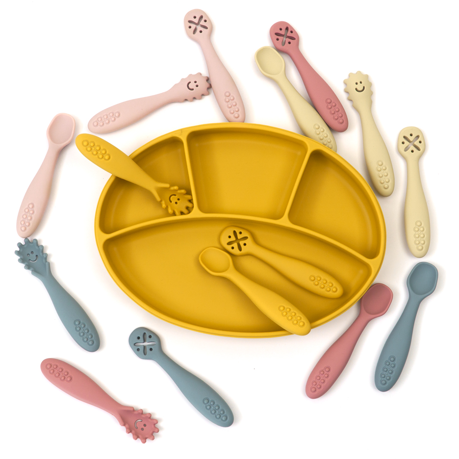 3 Buah Sendok Garpu Silikon un - Baby Food Utensils Set ulasan dan harga