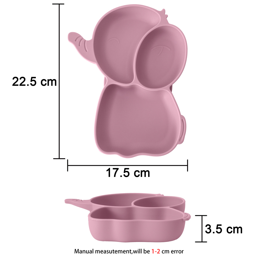 1 buah piring makan silikon ba - Baby Food Tray ulasan dan harga