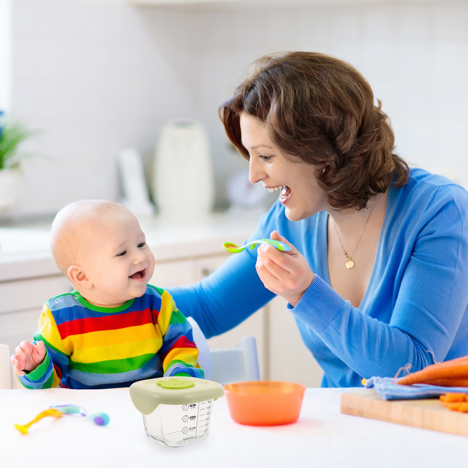 2 Buah Wadah Penyimpanan Makan - Baby Food Glass ulasan dan harga