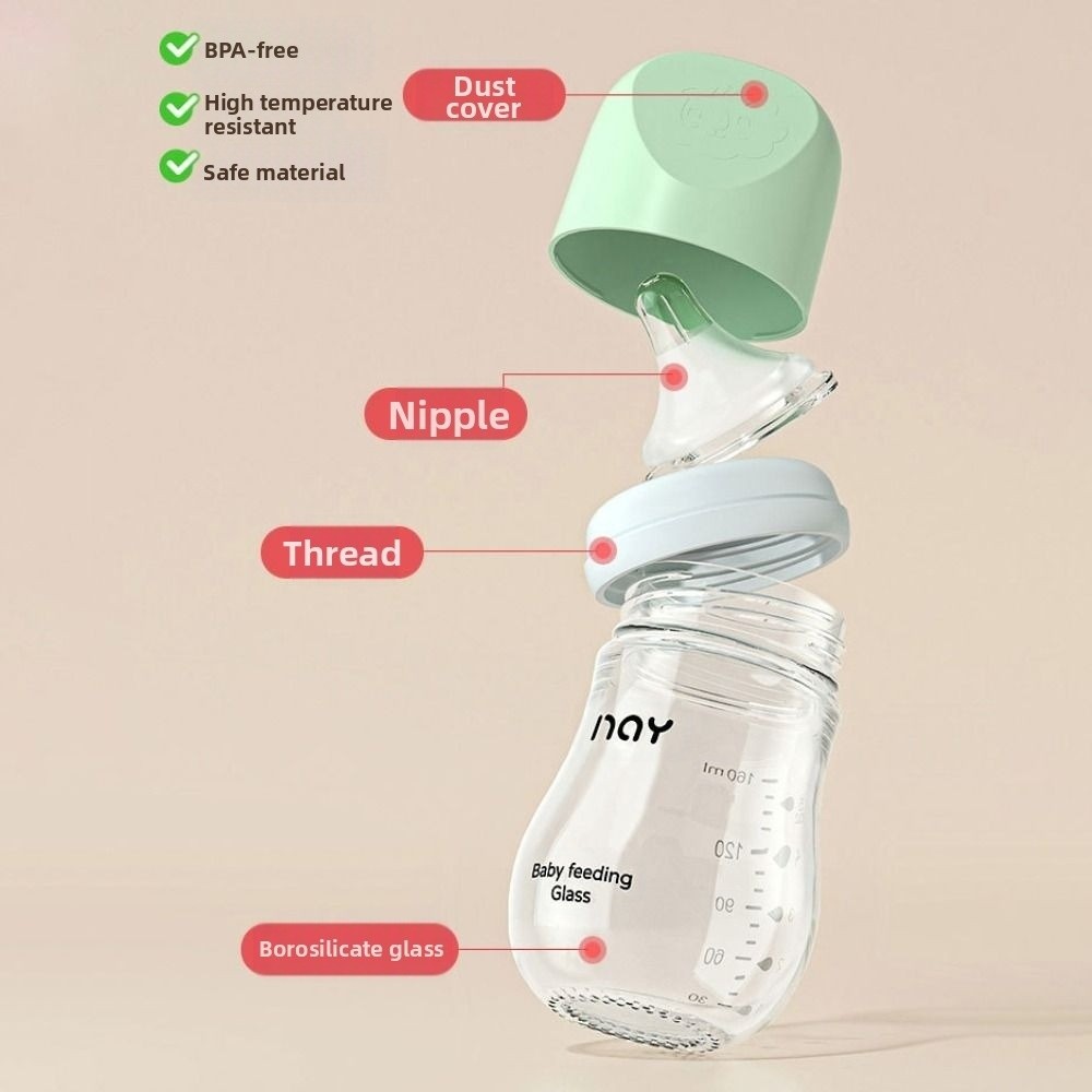 Botol Bayi Kaca Anti-kembung A - Baby Food Glass ulasan dan harga