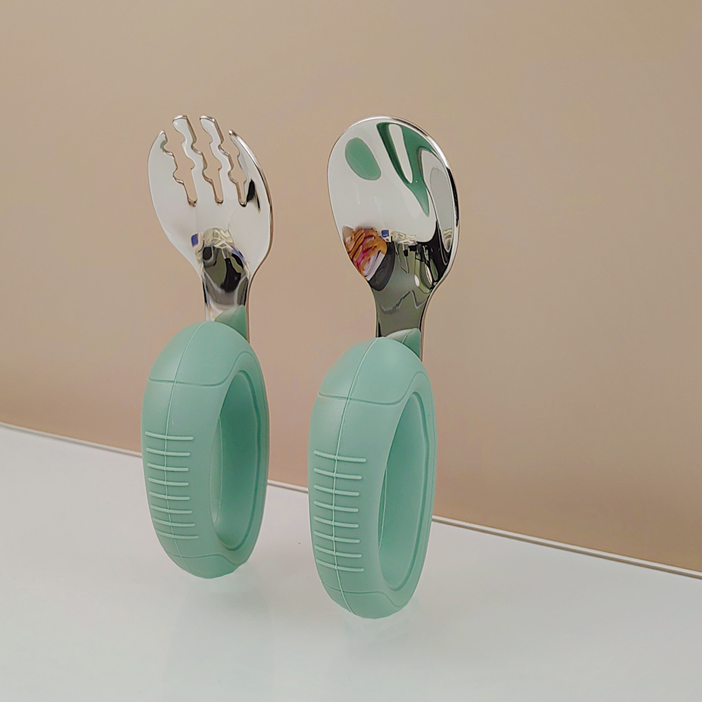 Set Sendok Garpu Bayi dari Baj - Baby Food Utensils Set ulasan dan harga