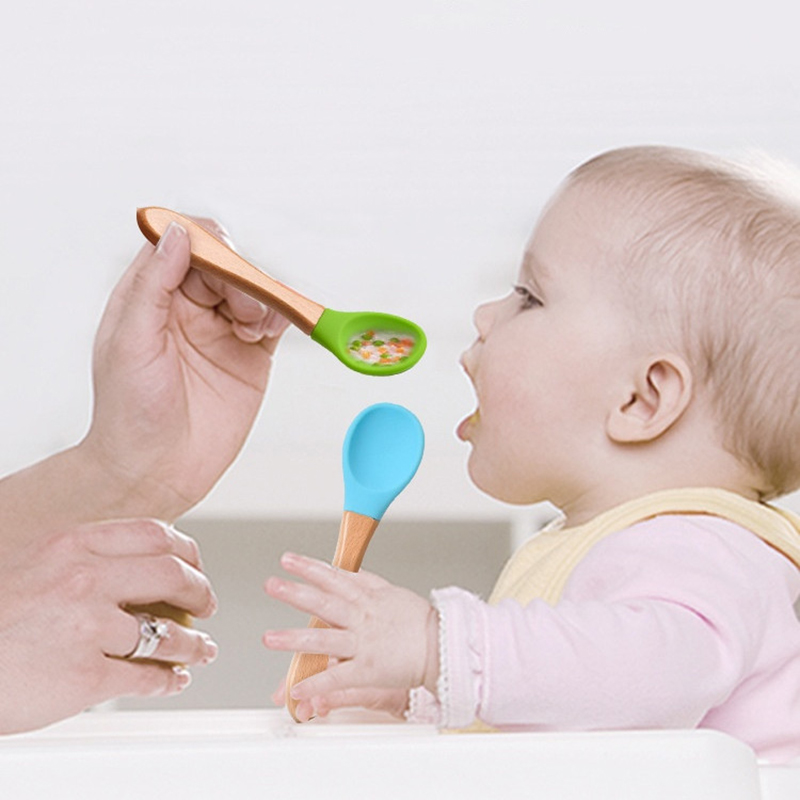 2 Buah/Set Sendok Garpu Siliko - Baby Food Utensils Set ulasan dan harga