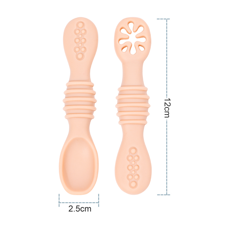 2 buah bayi lucu belajar sendo - Baby Food Utensils Set ulasan dan harga