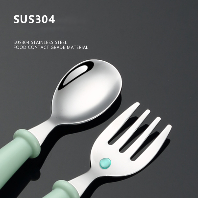 Sendok Garpu Latihan Makan Bal - Baby Food Utensils Set ulasan dan harga