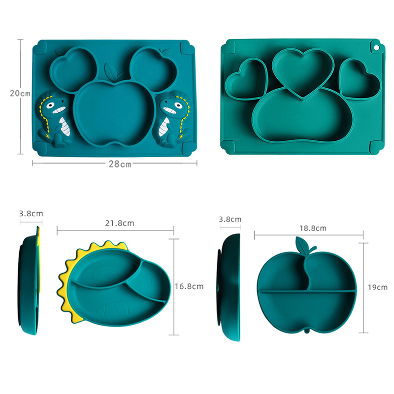 Peralatan Makan Silikon Dinosa - Baby Food Utensils Set ulasan dan harga